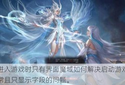 魔域进入游戏时只有界面魔域如何解决启动游戏后界面异常且只显示字段的问题。