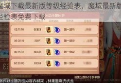 魔域下载最新版等级经验表，魔域最新版经验表免费下载