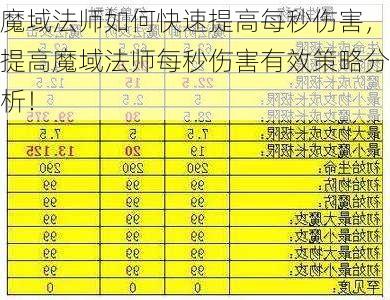 魔域法师如何快速提高每秒伤害，提高魔域法师每秒伤害有效策略分析！  第1张